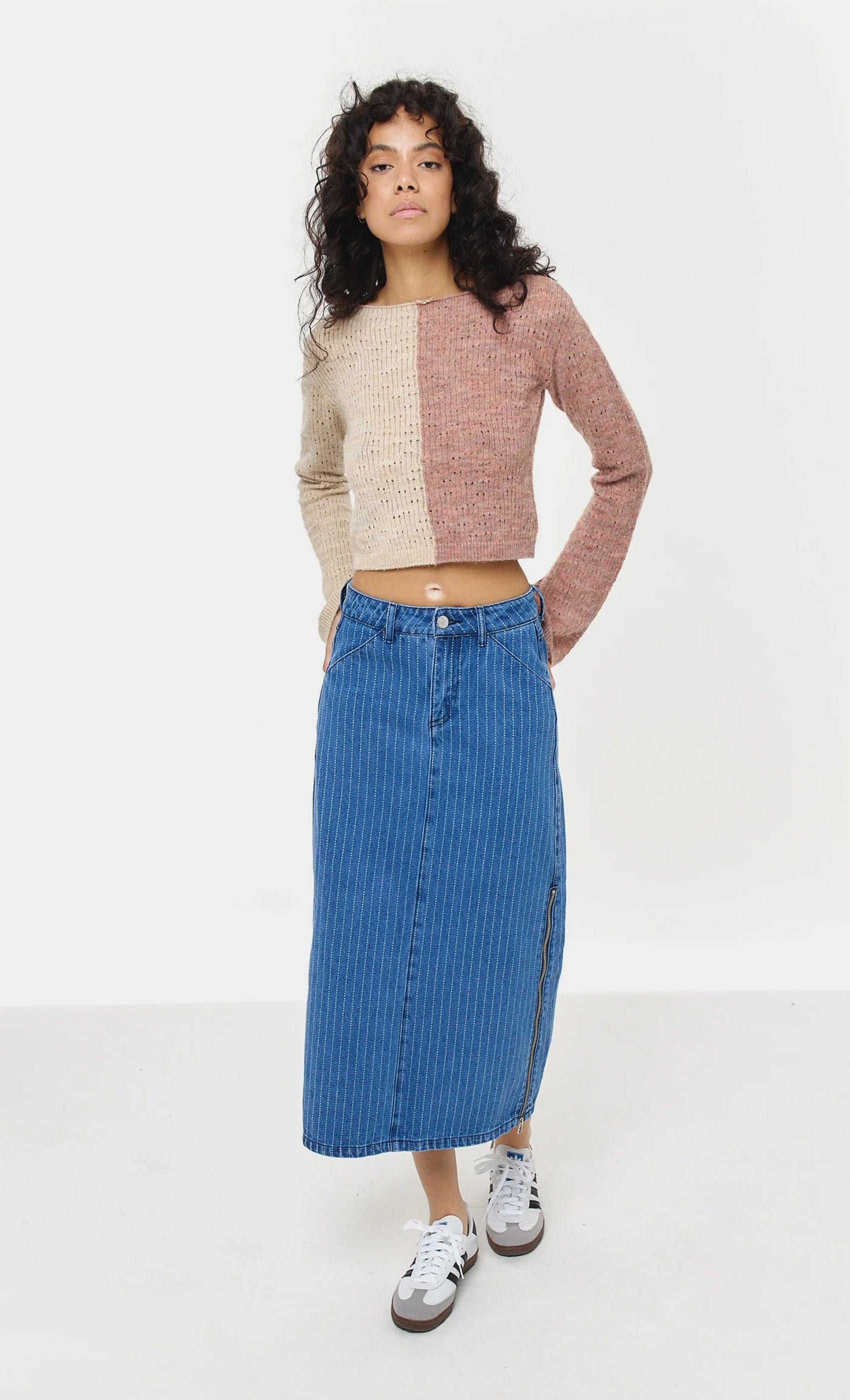 Women's pointelle sweater sales